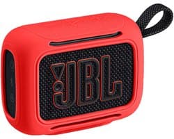 Beschermhoes geschikt voor JBL Go 5 Bluetooth Speaker - Meerdere Kleuren - Schokbestendig - Krasbestendig - Siliconen - Hoesje - Case - Bescherming - Rood