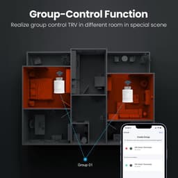 Slimme Radiatorknop - Digitale thermostaat - Energie besparen - Spraak en app bediening - 6 Adapters - Wit — thumbnail 5