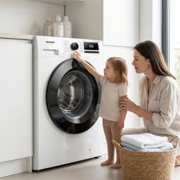 Heinner HWM-HME7012IVSMA+++ Slanke Wasmachine 7 kg - 47 cm Diep - 1200 toeren - Invertermotor - Energieklasse A - 15 programma's - Stoomfunctie - Anti-Allergie - Kinderslot - Digitaal Display - Wit - 5 Jaar Garantie — thumbnail 12