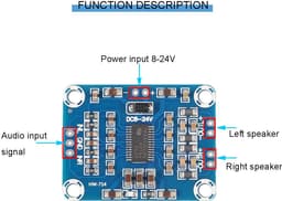 Digitale Versterker - Mini Audio Module - Stereo Geluid - Compact Design - 4x3.5cm — thumbnail 4