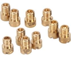 10 Stuks Carburetor Hoofdjets Metaal Nozzles 82-105 voor GY6 139QMB Scooter en Bromfiets