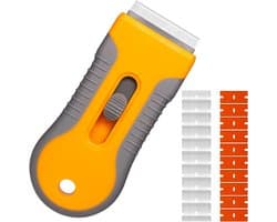 Razor Blade Hob Scraper Kit met 10 Plastic en 10 RVS Blades voor Effectieve Verwijdering van Raamfolie en Lijm
