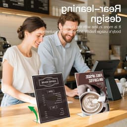 A4 Staander voor Menu of Prijslijst, Verticale Transparante Plexiglas Houder voor Signage met Hoge Zichtbaarheid — thumbnail 2