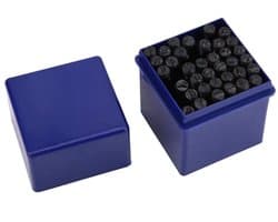 Complete Set van 36 Stalen Stempels voor Letters en Cijfers, 5 mm, Inclusief Alfabet A-Z en Cijfers 0-9 voor Creatief Gebruik en DIY Projecten