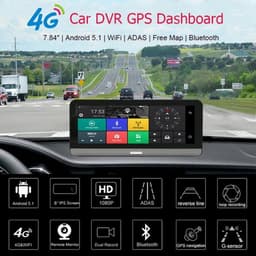Dashcam voor Auto - 7.84" 4G Android Dashcam – GPS Navigatie, 1080P Full HD, Achteruitrijcamera, Dual Lens, ADAS Rijhulp, WiFi, Bluetooth, Parkeermodus, Loop Recording - Zwart — thumbnail 4
