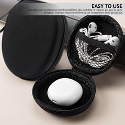 Store_9 - Hoofdtelefoonbeschermingsset - Opbergtas voor hoofdtelefoon - Zwart - Stofdichte hoofdtelefoonhoes - Ideaal voor reizen en opslag - Inclu... — thumbnail 2