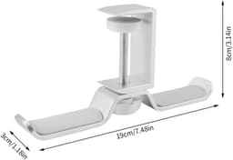 Hoofdtelefoonhaak - Standaard Hanger - Bureau Organisatie - Stabiele Basis - 19 cm - Zwart — thumbnail 5