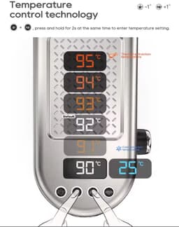 Halfautomatische Espressomachine-19 Bar Druk-Professionele Programmeerbare Functies-Optionele Programmabereik-Krachtig Stoomsysteem-Thermo Spiraal Verwarming Systeem & Warme Kopjes Functie — thumbnail 4