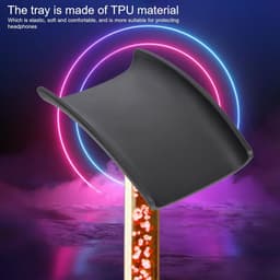 Hoofdtelefoonhouder - Koptelefoonstandaard Oplader - Bureau Organisatie - Dynamische RGB-verlichting - 273 x 141 x 54 cm - Zwart — thumbnail 4
