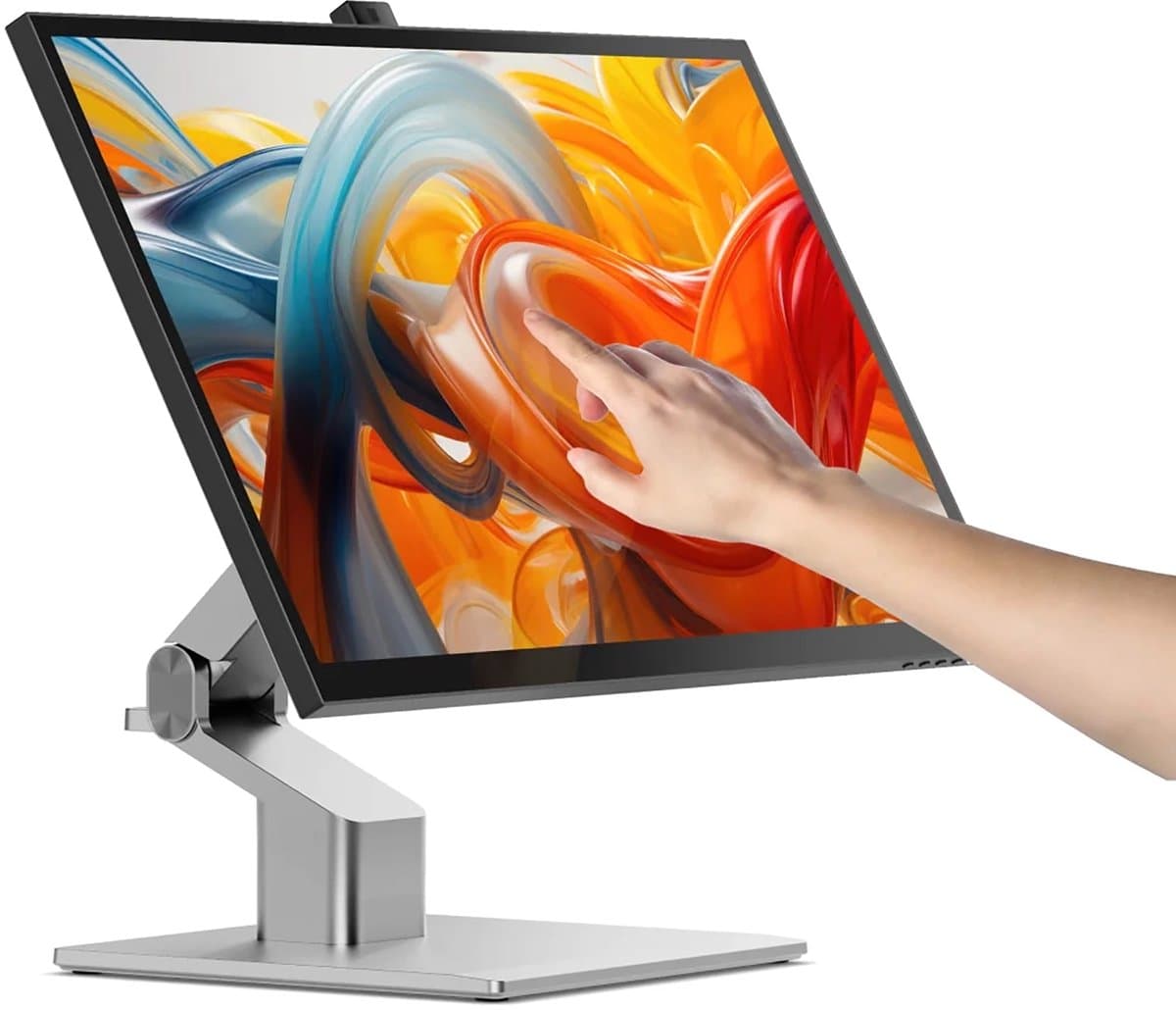 Alogic Clarity Fold Touch 27 Monitor (UHD 4K) – 10-Punts Multitouch Functie – 100% sRGB, 99% Adobe RGB Kleurruimte dekking – Compatibel met Windows, macOS - Grijs — afbeelding 1
