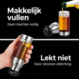 2-in-1 Olijfolie Sprayer 470ml – Vernieuwde Versie – Olie Sprayfles Glas – Olieverstuiver / Oliefles – Airfryer Accessoires – Voor BBQ, Keuken & Bakken — thumbnail 5