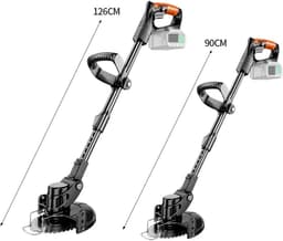 Elektrische Grasmaaier 21V Handheld 1880W Grasmaaien Houttrimmer Lengte Verstelbaar Met Accu Snoerloze Tuin Power Pruning Gebruiksvriendelijk(2pc big battery) — thumbnail 4