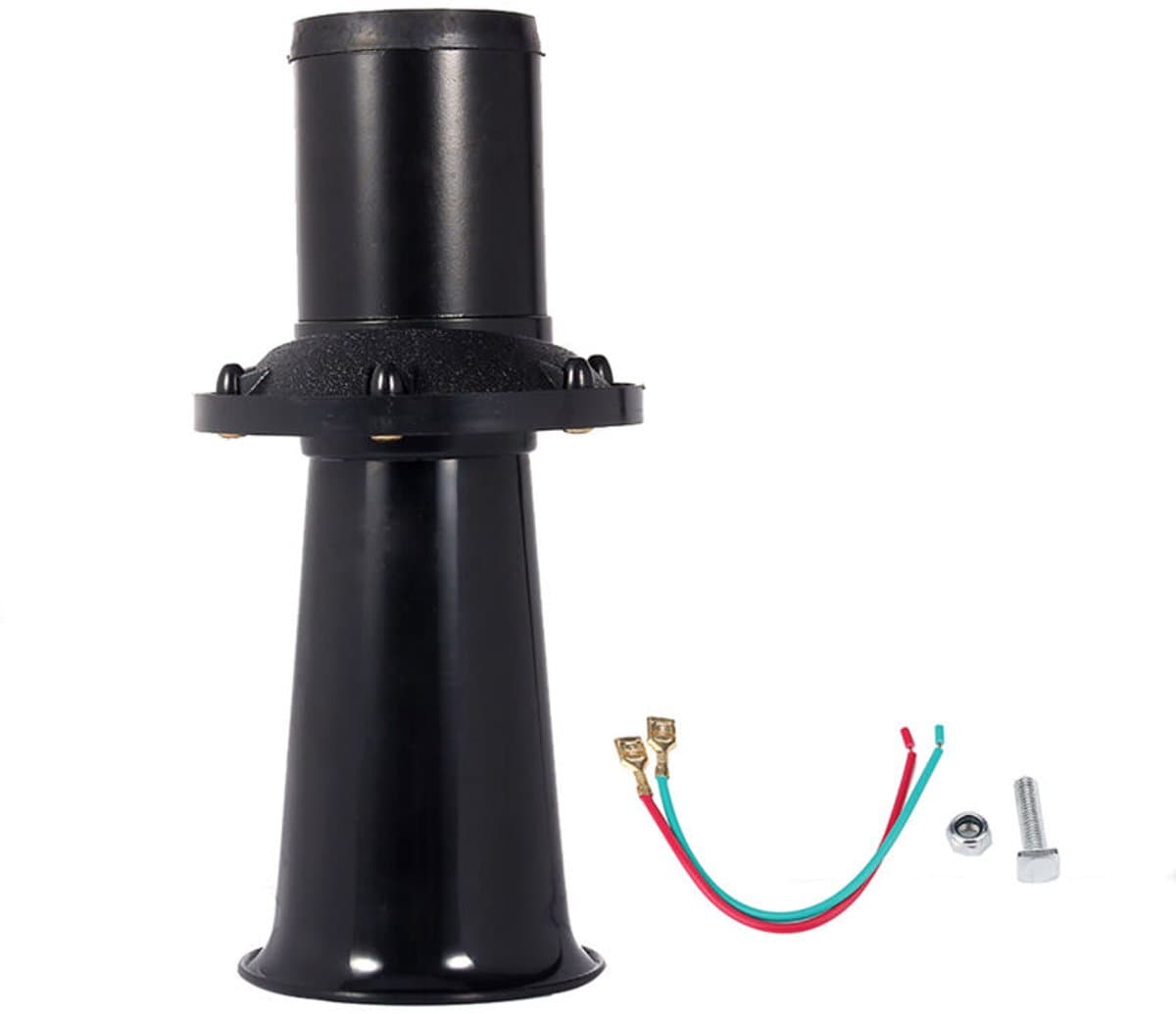 12V 110DB Retro Auto/Vrachtwagen Claxon Alarm AHH-OOO-GAH AHOOGA OOGA Zwart — afbeelding 1
