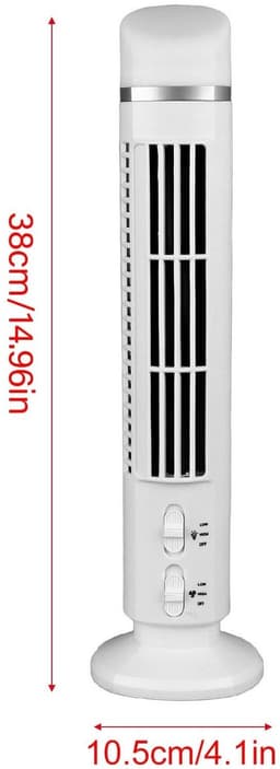 Dailygoods - Dailygoody - Torenventilator - Oscillerende Koelventilator - Bladloos Ontwerp - USB Draagbare Ventilator - Stille Luchtcirculatie - Geschikt voor Binn — thumbnail 5