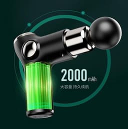 Spier Massager - Fascia Gun - Spierherstel Bevorderen - LCD Touchscreen - 4 Opzetstukken - Zwart — thumbnail 2