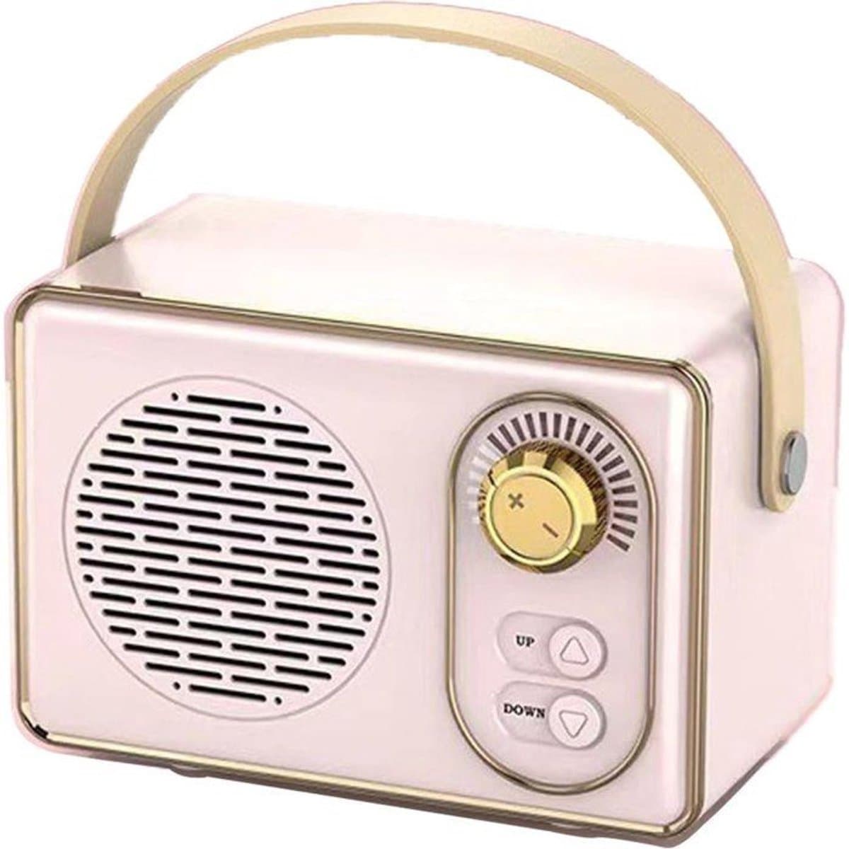 Hoogwaardige retro Bluetooth-luidspreker - Bluetooth-luidspreker - Lange batterijduur - Roze — afbeelding 1