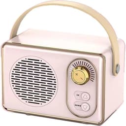 Hoogwaardige retro Bluetooth-luidspreker - Bluetooth-luidspreker - Lange batterijduur - Roze — thumbnail 1