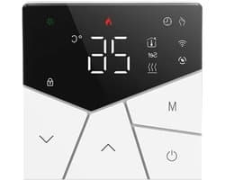 Slimme Thermostaat - Vloerverwarming Controle - Comfortabel Huis - App Afstandsbediening - 10 x 10 x 6 cm - Zwart