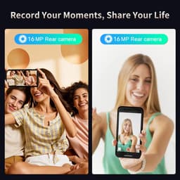 64GB MP3-speler met Bluetooth, 2,4 GHz / 5 GHz wifi en Bluetooth 5.0, muziekspeler voor Android 12, ingebouwde microfoon, 16 MP camera, 4,99 inch touchscreen, FM-radio en e-reader — thumbnail 4
