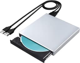 Externe DVD-speler - Draagbare schijf - Bestanden archiveren - USB 3.0 connectie - Ultra Dun - Zwart — thumbnail 1