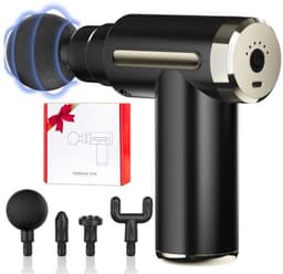 Massage Gun Krachtig en Stil Voor Diep Spierherstel – Massage Apparaat Percussie Met 4 Massagekoppen Voor Gerichte Behandeling – Draagbaar Ontwerp Voor Thuis en Sportgebruik | Compact en Gebruiksvriendelijk in Zwart — thumbnail 1