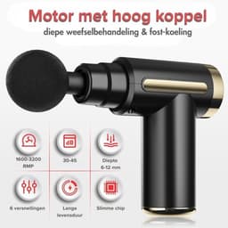 Massage Gun Krachtig en Stil Voor Diep Spierherstel – Massage Apparaat Percussie Met 4 Massagekoppen Voor Gerichte Behandeling – Draagbaar Ontwerp Voor Thuis en Sportgebruik | Compact en Gebruiksvriendelijk in Zwart — thumbnail 3