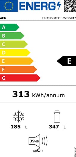 AEG TX6MR531EE Vrijstaand 532 l Zwart — thumbnail 2