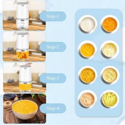 Mini babyblender, mini keukenmachine, 300 ml babyblender, mini elektrische hakmolen, mini keukenmachine met USB-oplaadfunctie, blender — thumbnail 4