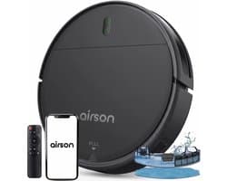 Robotstofzuiger met Dweilfunctie en Laadstation - Airson Pro Clean - Dweilrobot met App & Afstandsbediening - Geschikt voor Huisdieren en Tapijt