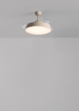 CREATE - Stille plafondventilator 40 W Ø107 cm met intrekbare bladen en LED-licht - M - Met licht - Afstandsbediening - WIND CLEAR CONTOUR — thumbnail 1