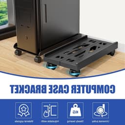 Verstelbare Mobiele Computerstandaard voor Desktop en CPU, Universele PC Houder voor Thuis en Kantoor — thumbnail 5