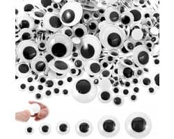 790 Stuks Zelfklevende Baby Ogen 6 mm 8 mm 10 mm 12 mm 15 mm 18 mm voor DIY Knutselen, Poppen en Scrapbooking Decoratie