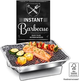 Instant Barbecue - Wegwerp Barbecue - Wegwerp BBQ - Mini Instant BBQ voor Camping, Balkon of Picknick - Inclusief Rooster — thumbnail 1