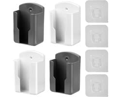 4 Stuks Muurbeugels voor Afstandsbedieningen, Multifunctionele Opbergdoos voor Thuis, Kantoor en School, Handig en Ruimtebesparend