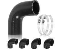 Hoekslang van Silicoon 2 Inch (51mm) ID, 5.2" (133mm) Lengte, 4 Laags Versterkt, Inclusief 2 RVS T-Bolt Klemmen voor Betrouwbare Verbindingen en Hoge Temperatuur Weerstand