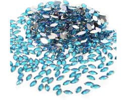 Acryl Rhinestones in 500 Stuks, Plakparels voor DIY Creaties en Bruiloft Decoraties, 06 Lake Blue AB