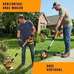 QUOVO® Kantenmaaier - Grasmaaier - Accugrasmaaier - Oranje/Zwart - 100cm x 10cm x 10cm — thumbnail 2