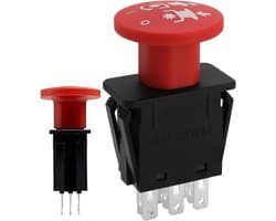 Grasmaaier knop - Stopknop maaier - Veilig gazononderhoud - Onmiddellijke stopfunctie - 85 x 55 x 45 cm - Rood