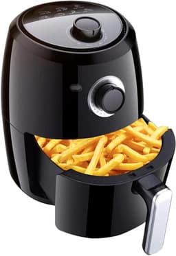Mini heteluchtfriteuse 2.6L Olievrije heteluchtfriteuse Huishoudelijke automatische friteuse Olievrije vetarme elektrische friteuse [Energieniveau A+++] Double the comfort — thumbnail 1