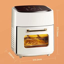 Luchtfriteuse Oven - Mini Elektrische Oven - Snelle Maaltijden Bereiden - Digitaal Touchscreen - 15 Liter Capaciteit - Zwart — thumbnail 5