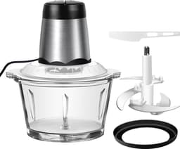 Hutjemutje - foodprocessor - keukenmachine - hakmolen - 2L - multifunctionele kleine keukenmachine - met 2 snelheden & 4 messen — thumbnail 1