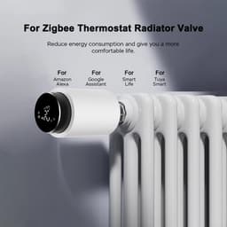 Thermostatische Radiator Klep - Slimme Verwarming - Energie Besparen - App en Spraakbesturing - 8 mm Motor - Wit Zwart — thumbnail 4