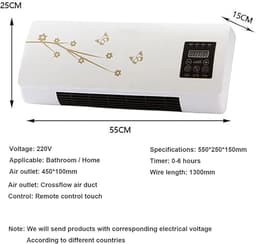 Draagbare Airco - Verwarming Ventilator - Comfort Binnenklimaat - Fluisterstil Werking - 2000W - Wit — thumbnail 5