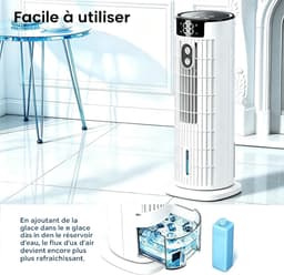 Mobiele Airco - Persoonlijke Koeler - Ruimte Koelen - 3-in-1 Functie - 800 ml Tank - Wit — thumbnail 4