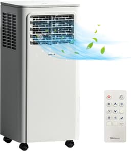 Daity Draagbare airconditioner van 7000 BTU – Drie-in-één functie (airconditioning, ontvochtiging, luchttoevoer) – Slaapstand – 2,1 kW vermogen – Inclusief afstandsbediening, afdichtingsplaat, afvoerbuis, connector en plat mondstuk. — thumbnail 1