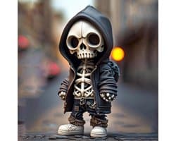 Skeletbeeldjes voor Halloween, gotische decoratie, schattige skeletten en unieke harsambachten voor thuis en bureau