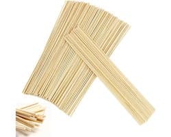 Set van 200 ronde houten stokjes 300 mm x 3 mm voor knutselen, ambachten, decoraties en DIY-projecten