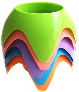 aladdien - Strandbekerhouders - Stranduitrusting - Ideaal voor vakanties - Multicolor 5 Pack - Perfect voor dranken en mobiele telefoons - Geschikt .. — thumbnail 1