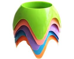 aladdien - Strandbekerhouders - Stranduitrusting - Ideaal voor vakanties - Multicolor 5 Pack - Perfect voor dranken en mobiele telefoons - Geschikt ..