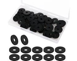 Complete set van 80 platte rubberen ringen voor kraanreparatie en huishoudelijke apparaten, duurzaam en trillingsdempend (25mm)